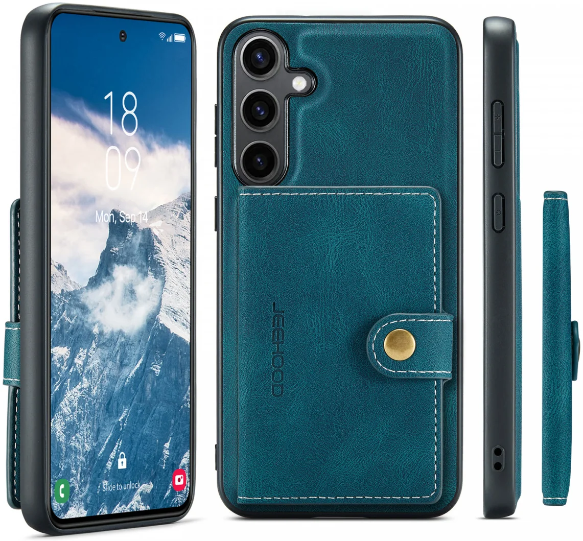 CaseMe Samsung Galaxy S24 Plus Hoes Magnetische Kaarthouder Blauw afbeelding 25