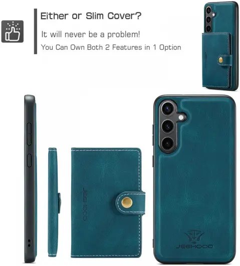 CaseMe Samsung Galaxy S24 Plus Hoes Magnetische Kaarthouder Blauw afbeelding 11