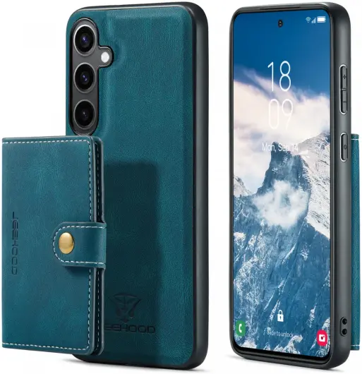 CaseMe Samsung Galaxy S24 Plus Hoes Magnetische Kaarthouder Blauw afbeelding 24