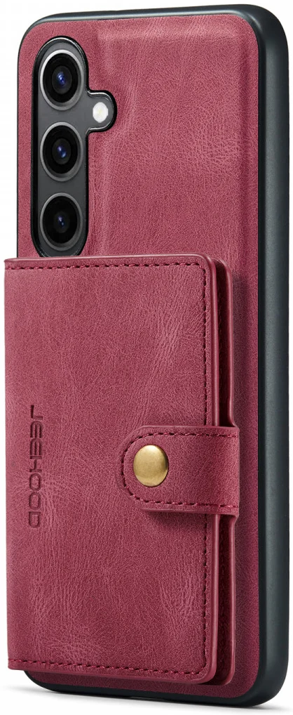 CaseMe Samsung Galaxy S24 Plus Hoes Magnetische Kaarthouder Rood afbeelding 1