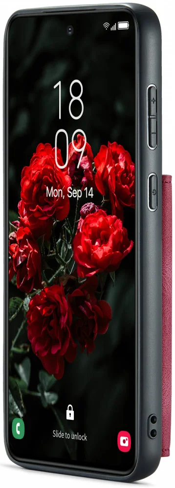 CaseMe Samsung Galaxy S24 Plus Hoes Magnetische Kaarthouder Rood afbeelding 21