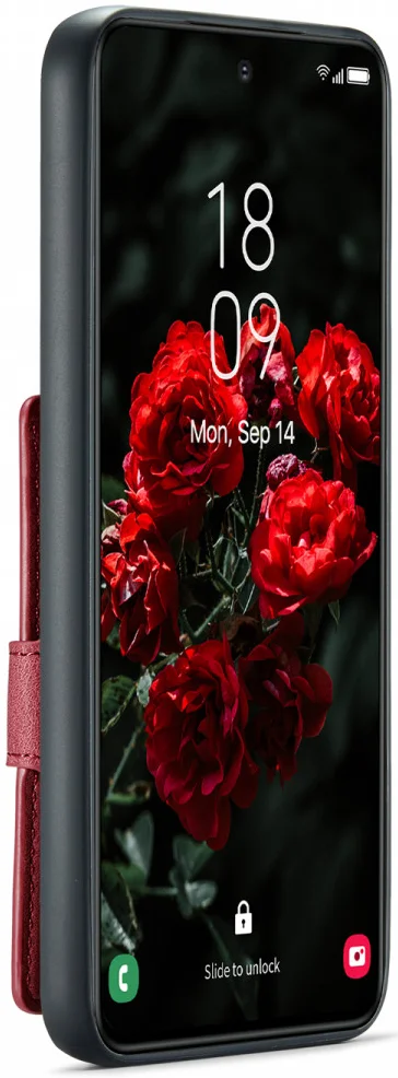 CaseMe Samsung Galaxy S24 Plus Hoes Magnetische Kaarthouder Rood afbeelding 22
