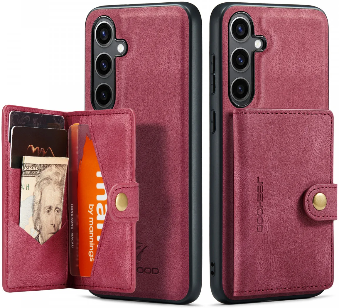 CaseMe Samsung Galaxy S24 Plus Hoes Magnetische Kaarthouder Rood afbeelding 27