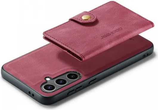 CaseMe Samsung Galaxy S24 Plus Hoes Magnetische Kaarthouder Rood afbeelding 19