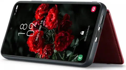 CaseMe Samsung Galaxy S24 Plus Hoes Magnetische Kaarthouder Rood afbeelding 20