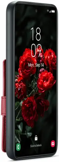 CaseMe Samsung Galaxy S24 Plus Hoes Magnetische Kaarthouder Rood afbeelding 22