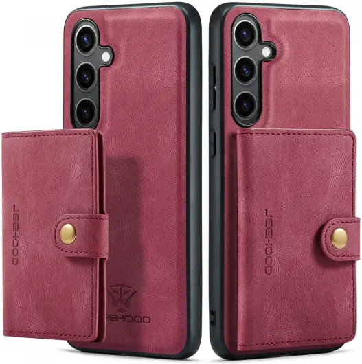 CaseMe Samsung Galaxy S24 Plus Hoes Magnetische Kaarthouder Rood afbeelding 5