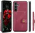 CaseMe Samsung Galaxy S24 Plus Hoes Magnetische Kaarthouder Rood afbeelding 25