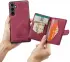 CaseMe Samsung Galaxy S24 Plus Hoes Magnetische Kaarthouder Rood afbeelding 3