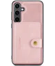 CaseMe JH-01 Samsung Galaxy S24 Plus Hoes Magnetische Kaarthouder Roze