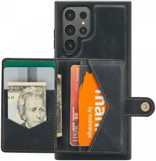 CaseMe Samsung Galaxy S24 Ultra Hoes Magnetische Kaarthouder Zwart afbeelding 22