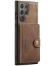 CaseMe Samsung Galaxy S24 Ultra Hoes Magnetische Kaarthouder Bruin
