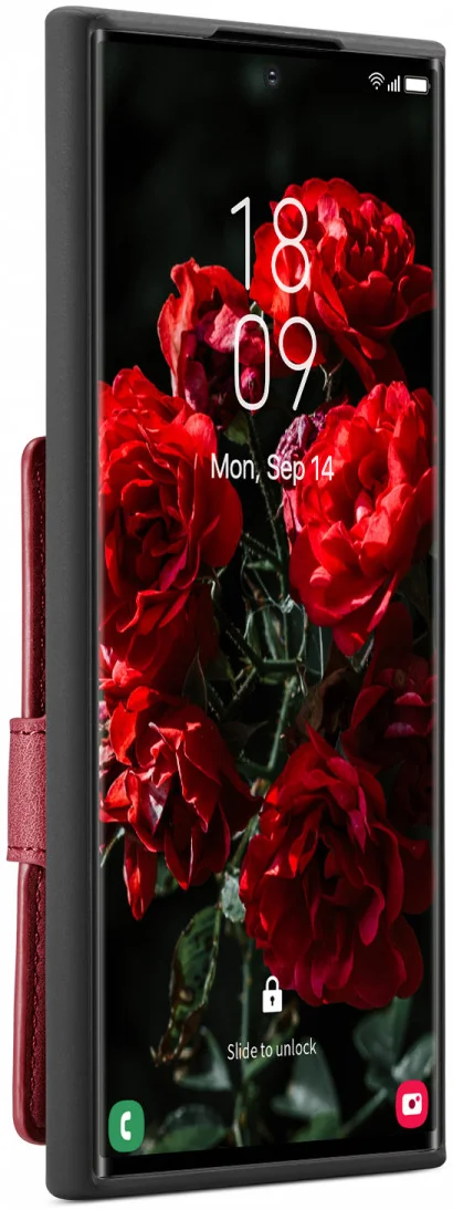 CaseMe JH-01 Samsung Galaxy S24 Ultra Hoes Magnetische Kaarthouder Rood afbeelding 16