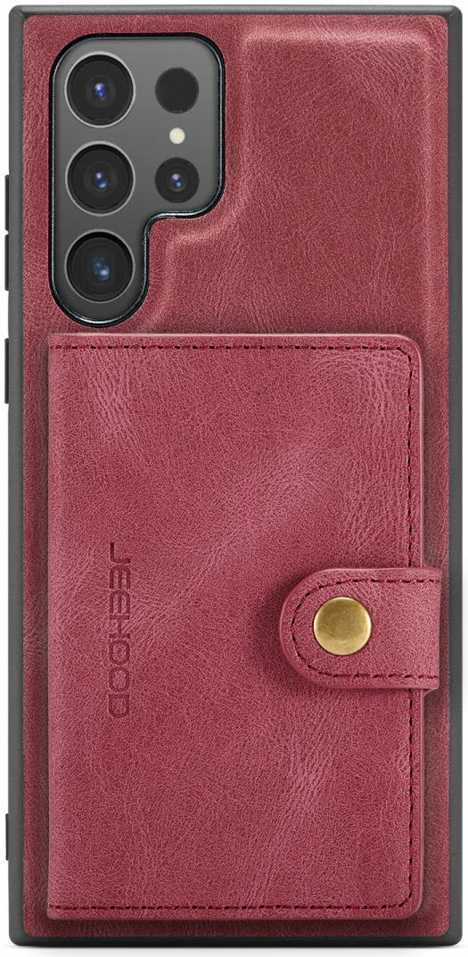 CaseMe JH-01 Samsung Galaxy S24 Ultra Hoes Magnetische Kaarthouder Rood afbeelding 17