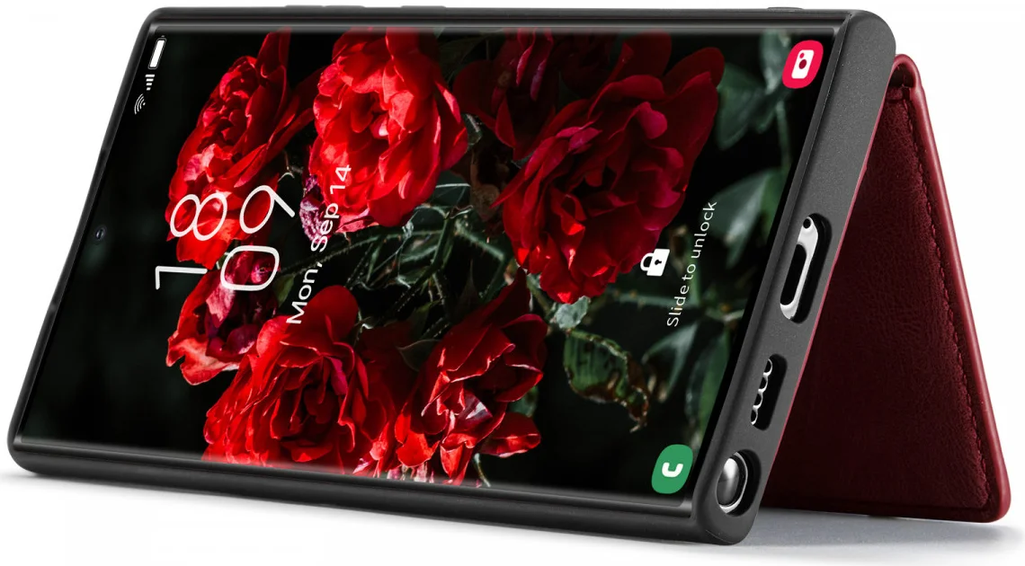 CaseMe JH-01 Samsung Galaxy S24 Ultra Hoes Magnetische Kaarthouder Rood afbeelding 20