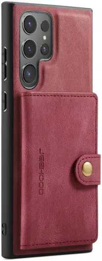 CaseMe JH-01 Samsung Galaxy S24 Ultra Hoes Magnetische Kaarthouder Rood afbeelding 15