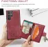 CaseMe JH-01 Samsung Galaxy S24 Ultra Hoes Magnetische Kaarthouder Rood afbeelding 11