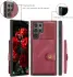 CaseMe JH-01 Samsung Galaxy S24 Ultra Hoes Magnetische Kaarthouder Rood afbeelding 12