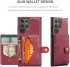 CaseMe JH-01 Samsung Galaxy S24 Ultra Hoes Magnetische Kaarthouder Rood afbeelding 13