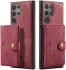 CaseMe JH-01 Samsung Galaxy S24 Ultra Hoes Magnetische Kaarthouder Rood afbeelding 2