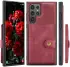 CaseMe JH-01 Samsung Galaxy S24 Ultra Hoes Magnetische Kaarthouder Rood afbeelding 24