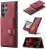 CaseMe JH-01 Samsung Galaxy S24 Ultra Hoes Magnetische Kaarthouder Rood afbeelding 3