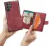 CaseMe JH-01 Samsung Galaxy S24 Ultra Hoes Magnetische Kaarthouder Rood afbeelding 4