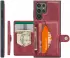 CaseMe JH-01 Samsung Galaxy S24 Ultra Hoes Magnetische Kaarthouder Rood afbeelding 5