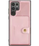 CaseMe Samsung Galaxy S24 Ultra Hoes Magnetische Kaarthouder Roze