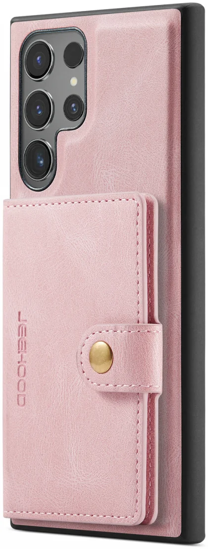 CaseMe JH-01 Samsung Galaxy S24 Ultra Hoes Magnetische Kaarthouder Roze afbeelding 1