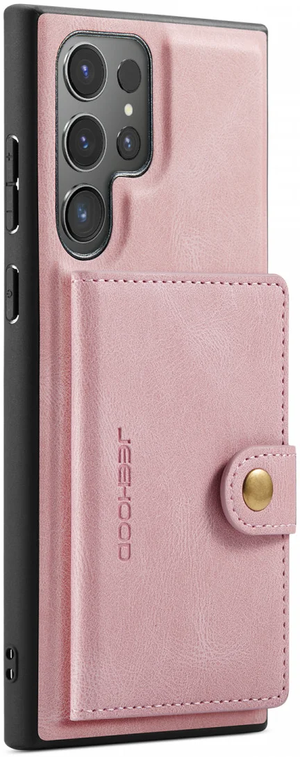 CaseMe JH-01 Samsung Galaxy S24 Ultra Hoes Magnetische Kaarthouder Roze afbeelding 15
