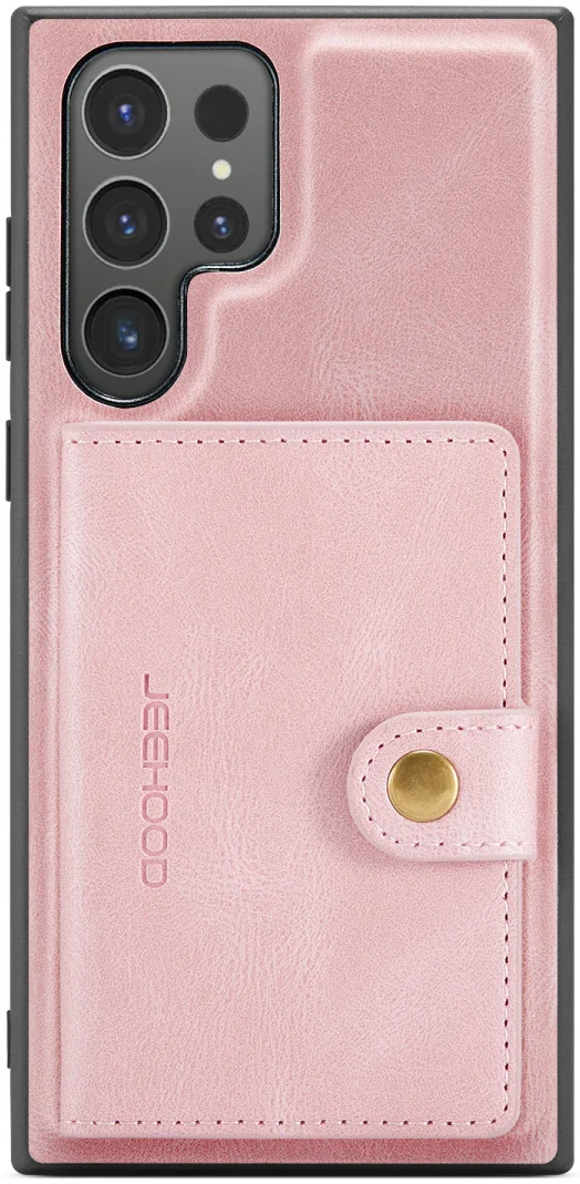 CaseMe JH-01 Samsung Galaxy S24 Ultra Hoes Magnetische Kaarthouder Roze afbeelding 17
