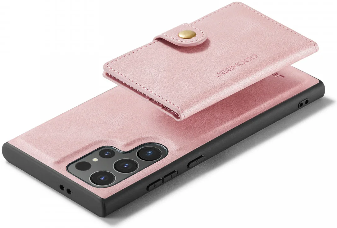 CaseMe JH-01 Samsung Galaxy S24 Ultra Hoes Magnetische Kaarthouder Roze afbeelding 19