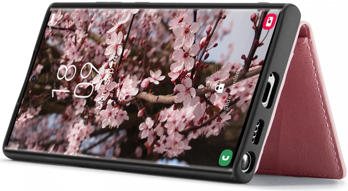 CaseMe JH-01 Samsung Galaxy S24 Ultra Hoes Magnetische Kaarthouder Roze afbeelding 20