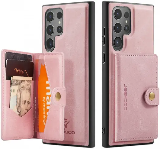 CaseMe JH-01 Samsung Galaxy S24 Ultra Hoes Magnetische Kaarthouder Roze afbeelding 26