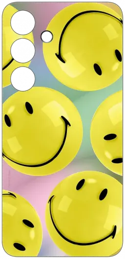 Origineel Samsung Galaxy S24 Hoesje FlipSuit Case Smiley Geel Kaart afbeelding 4
