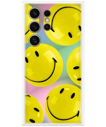 Origineel Samsung Galaxy S24 Ultra Hoesje FlipSuit Case Smiley Kaart Hoesjes