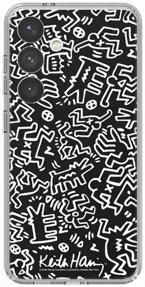 Origineel Samsung Galaxy S24 FlipSuit Plaatje Keith Haring Mono afbeelding 1