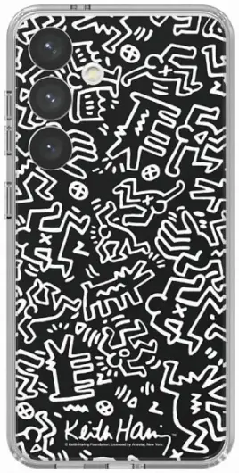 Origineel Samsung Galaxy S24 FlipSuit Plaatje Keith Haring Mono afbeelding 1