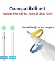 Replacement Plastic en Metalen Tips voor Apple Pencil 1 / 2 Wit 3-Pack