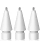 Replacement Metalen Precisie Tips voor Apple Pencil 1 / 2 Wit (3-Pack)