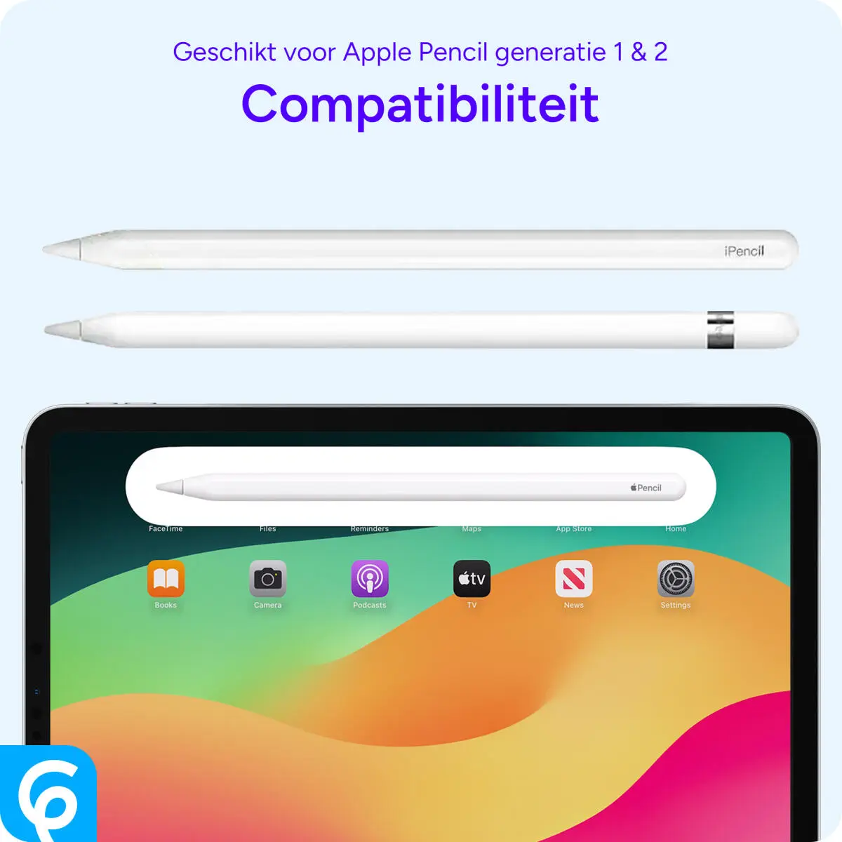 Replacement Metalen Precisie Tips voor Apple Pencil 1 / 2 Wit (3-Pack) afbeelding 4