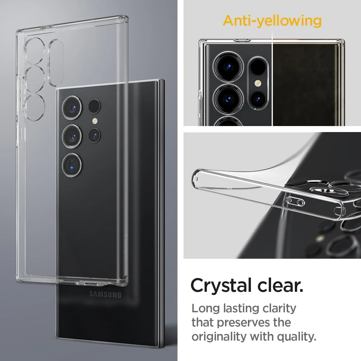 Spigen Liquid Crystal Samsung S24 Ultra Hoesje Back Cover Transparant afbeelding 2