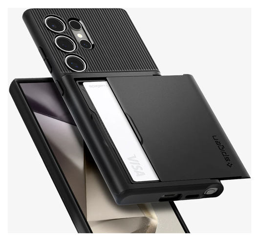 Spigen Slim Armor CS Samsung Galaxy S24 Ultra Hoesje Back Cover Zwart afbeelding 2