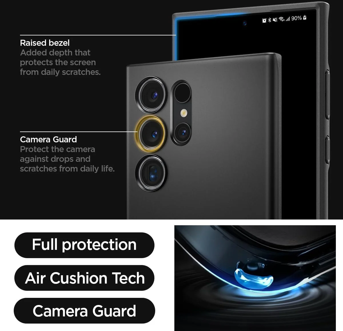 Spigen Thin Fit Samsung Galaxy S24 Ultra Hoesje Back Cover Zwart afbeelding 3
