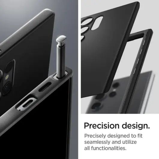 Spigen Thin Fit Samsung Galaxy S24 Ultra Hoesje Back Cover Zwart afbeelding 4