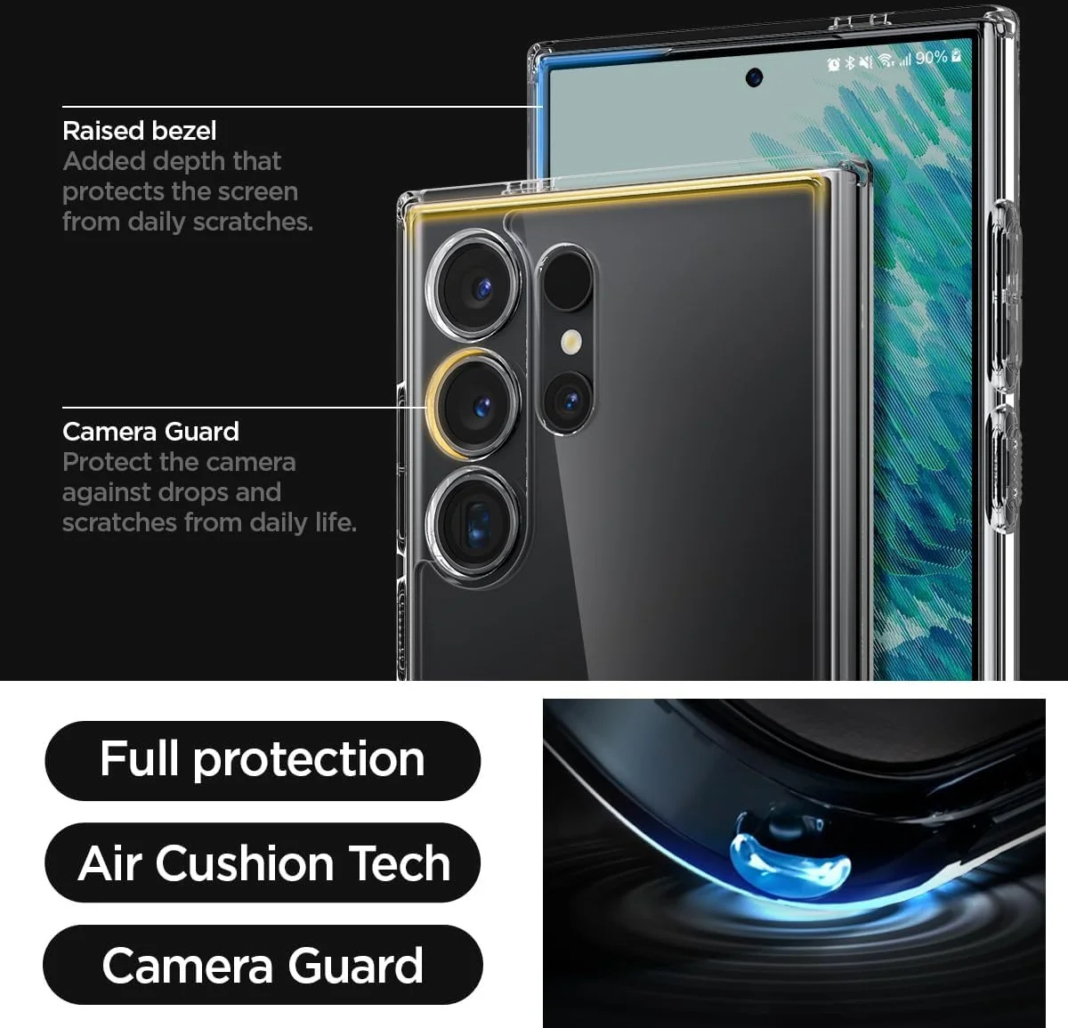 Spigen Ultra Hybrid Samsung S24 Ultra Hoesje Back Cover Transparant afbeelding 12