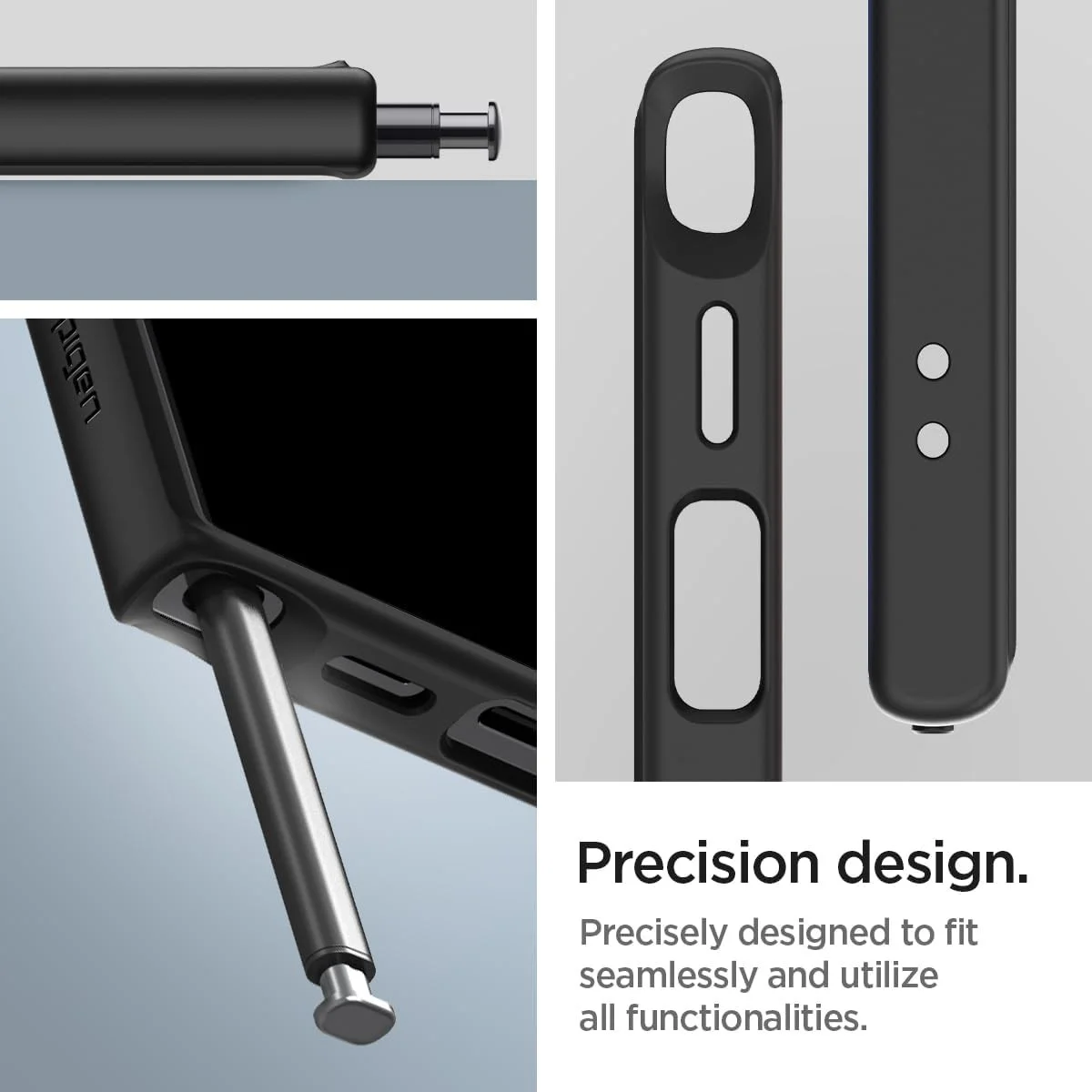 Spigen Ultra Hybrid Samsung S24 Ultra Hoesje Back Cover Zwart afbeelding 14