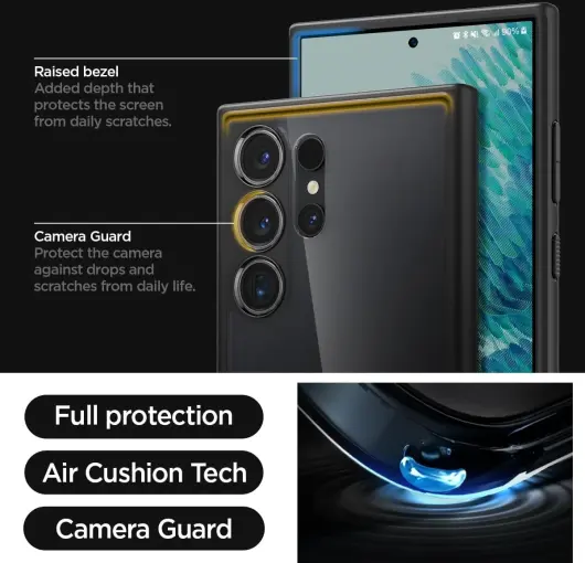 Spigen Ultra Hybrid Samsung S24 Ultra Hoesje Back Cover Zwart afbeelding 13