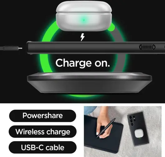 Spigen Ultra Hybrid Samsung S24 Ultra Hoesje Back Cover Zwart afbeelding 16